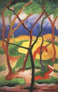 Franz Marc Weasels at Play (mk34) oil on canvas